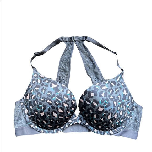 Victoria’s Secret | Very Sexy Push-up Gray Leopard Print Bra 32C - Picture 1 of 8